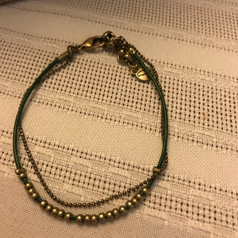 Leather & Bead Bracelet